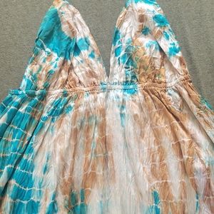 100% silk tie dye dress